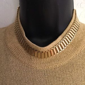 Vintage gold plated link necklace St. John
